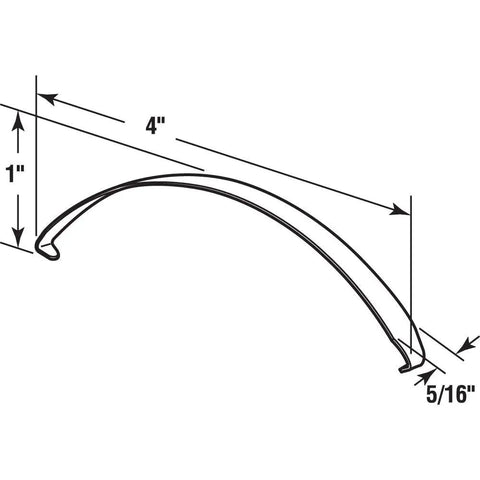 Diagram of 4 Inch Sliding Screen Door Top Tension Spring Replacement Part, Heavy Duty Steel, Fits Andersen Patio Doors
