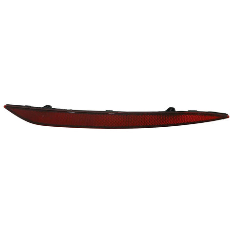 Snag This Tight Fitment Replacement Rear Bumper Reflector For Passenger Side 2016 To 2021 Tesla Model S, red lens on black housing.