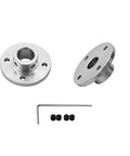 Two 16mm Aluminum Flange Coupling Connectors For RC Models Rigid Shaft Coupler Accessory For DIY Motors and M5 wrench