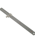 Pro Grade Steel Marking Gauge And Stop Ruler Set With 300mm Ruler And 12 Inch Stop Block, Dual Scale Engraved In Cm And Inches