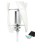 Dope Vertical Wind Turbine Generator 1500W 12V 24V 48V With MPPT Low Noise For Home Farm Garden Marine RV Windmill White 48V