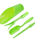 Green Garden Shovel Tool Set For Planting And Transplanting Tiny Plants And Succulents Digging Scoops Kit with shovel, puncher
