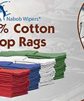 Lint Free 14x14 Shop Towels 25 Pack 100% Cotton Commercial Grade Red Rags for Auto Mechanics Pro Grade Durable Visible