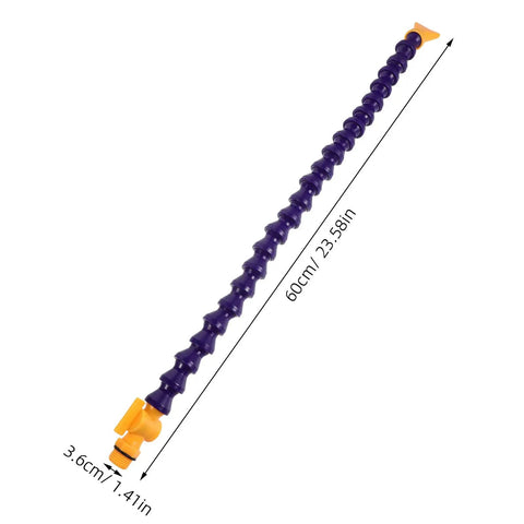 Half Inch Thread Water Oil Coolant Hose With Switch Flexible Plastic Tube Adjustable Angle Flat Nozzle