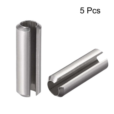 Slotted Spring Pin M8 X 50mm 304 Stainless Steel Roll Pin With Chamfered Ends For Easy Install And Precise Positioning, Pack Of 5