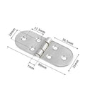 Stainless Steel Folding Table Hinges Self Supporting Flush Mounted For Foldable Tables And Cabinet Doors with measurements