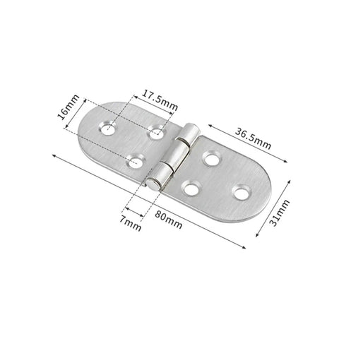Stainless Steel Folding Table Hinges Self Supporting Flush Mounted For Foldable Tables And Cabinet Doors with measurements