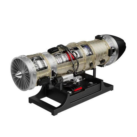 Metal Turbofan Aircraft Engine Model Kit With Twin Rotor Mechanics 1 To 10 Scale Jet Engine Replica For DIY Hands On Educational Experiments High Detail 600 Plus Pieces on display stand