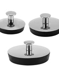 Universals Bath Basins Waste Plug, Washbasin Bath Plug, M in three sizes, rubber and stainless steel material, ideal for sinks.
