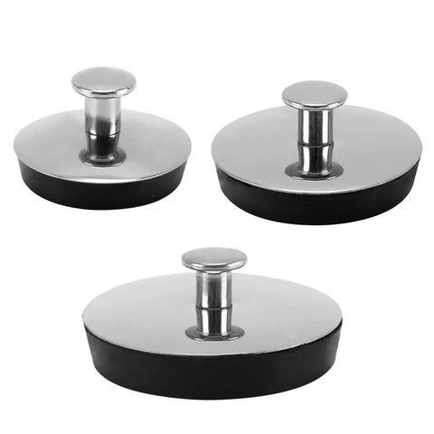 Universals Bath Basins Waste Plug, Washbasin Bath Plug, M in three sizes, rubber and stainless steel material, ideal for sinks.