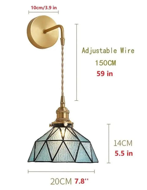 Battery Powered Wall Sconce Set Of 2 With Remote No Wiring Needed Wireless Indoor Lights Featuring Dope Blue Glass Shade