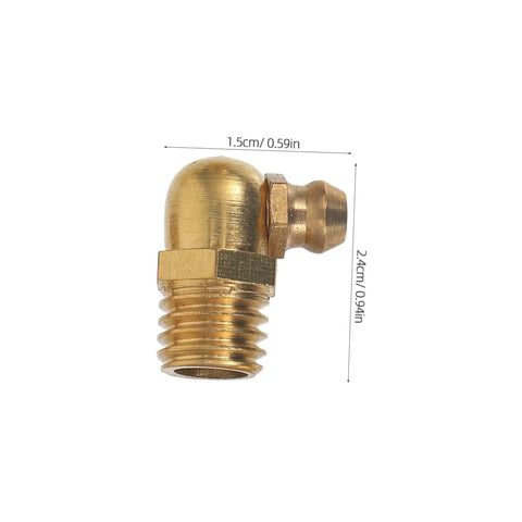 Copper threaded nipple from 60-Piece Grease Zerk Fitting Kit With Copper Threaded Nipples 1/4-28 SAE LT Straight And Angled Heads