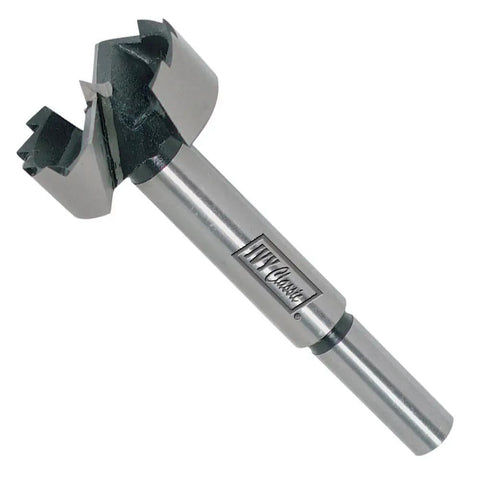 Close-up of a drill from the 16 Piece Forstner Bit Set With High Carbon Steel Bits In A Sturdy Wooden Case A Real Workhorse