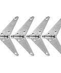 Heavy Duty Gate Hinges 4 Pack Zinc Plated Outdoor Fence Hardware For Gates And Shed Doors With High Weight Bearing Capacity And Smooth Operation Weatherproof Durable For Any Entry Point. 4 zinc-plated hinges