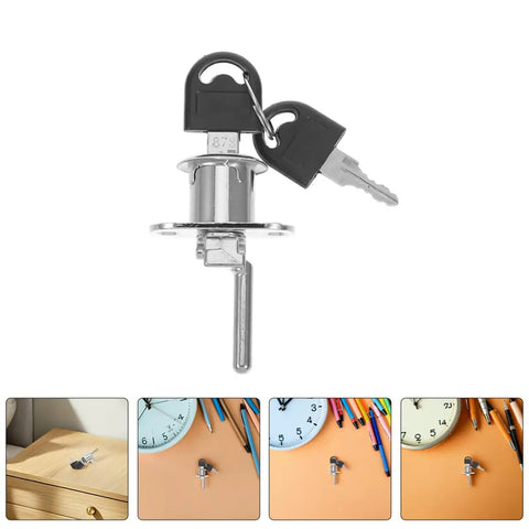 Hidden Desk Drawer Locks With Keys For Office Furniture - zinc alloy lock with keys, perfect for concealed mounting.