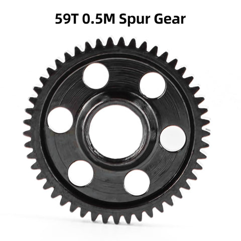 Chrome Steel 0.5M 49T Spur Gear For Arrma Granite Mojave Typhon Grom Losi RC Trucks 1/12 1/14 1/16 1/18 Upgrade Part Wear Resistant CNC Gear With Smooth Mesh And Boosted Performance