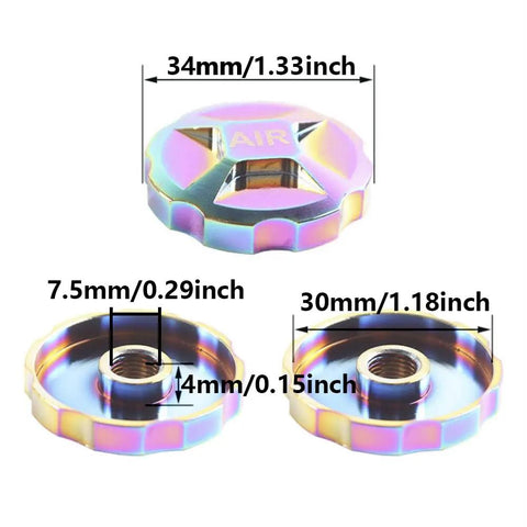 CNC Aluminum Mountain Bike Fork Valve Cover Upgrade Front Fork Cap Protector Beefed Up Lightweight Durable Alloy Shield