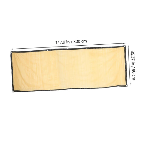 Beige Privacy Screen Fence Net for Chain Link Fences, Heavy Duty Garden Privacy Netting, 117.9x35.37 in, weather resistant with grommets.