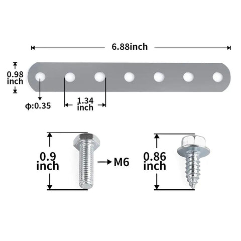Heavy Duty Steel Oil Cooler Mounting Bracket Kit For 3/4 Inch Systems Compatible With LPD47391 dimensions and bolts shown