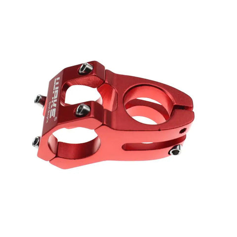 31.8mm 45mm Bike Stem Short Handlebar Stem For Mountain Road BMX MTB Fixie Cycling Aluminum Alloy Red With Beefy Four Bolt Clamp And Lightweight Hollow Design