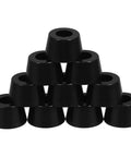 Stack of black Grippy Rubber Washer Foot Pads with Screw Holes 10 Pack Non Slip Vibration Dampening Mats For Washing Machines And Dryers