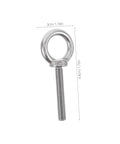 Built Tough Heavy Duty Stainless Steel Eye Bolts M10x60 With Nuts And Washers Anti Loosening Weather Resistant Long Reach Design for outdoor use.