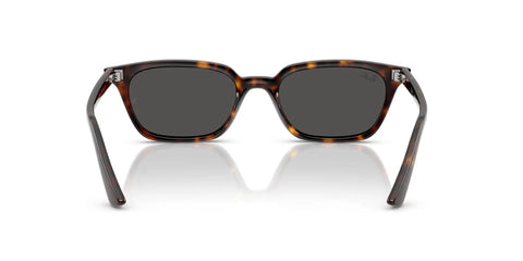 Zaya Low Bridge Fit Sunglasses In Havana With Dark Grey Lenses, Narrow Face Friendly X Small Frame, square style front view