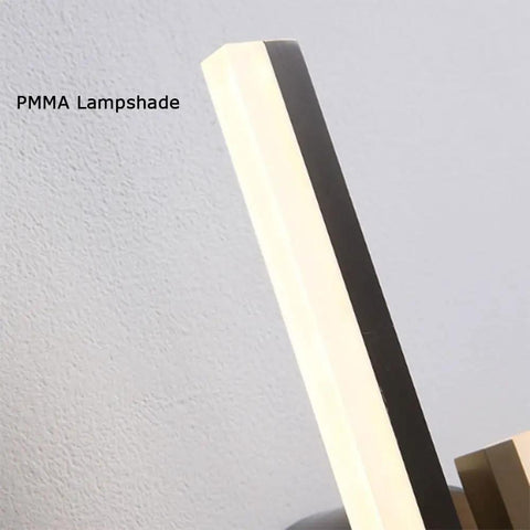 Close-up of PMMA lampshade for Super Slick Retro LED Wall Sconce With Full Copper Metal Base And Frosted Acrylic Shade.