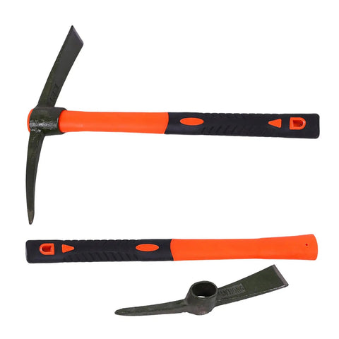 Beast Mode Ready Fiberglass Handle Garden Pick Mattock For Soil Breaking Planting Landscaping Camping And Trail Maintenance Heavy Duty Tool With Heat Treated Core And Soft Grip For Precise Control And Reduced Fatigue