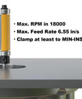 Top And Bottom Bearing Flush Trim Router Bit Set, One Quarter Inch Shank, One Half Inch Cutting Diameter shown during routing.