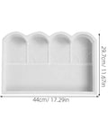 Garden Fence Concrete Mold For DIY Projects Reusable Plastic Cement Brick Mold For Courtyard Rail Patio Sidewalk Lawn Edging 17.32x11.69 Inch Form Kit Easy Pour Accurate Shapes shown with dimensions 17.32x11.69 inches