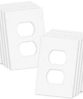 Dope Screwless 1 Gang Decorator Wall Plate White Faceplate Cover For Outlets And Switches Unbreakable Polycarbonate