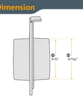 Diagram showing dimensions of 4 Inch Blast Gate Set for Dust Collection System Six Pack Self Cleaning Air Gate Valves.