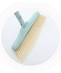 Top Shelf Long Handle Dustpan And Broom Set For All Hard Floors, No Sweat Sweeping Kit For Wood Tile And Laminate, Gotta Love This Sturdy Home Cleaning Supply That Makes Daily Dusting A Total Breeze Now - close-up of sky blue broom head.