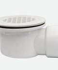 Low Profile Shower Base Drain With Perforated Strainer 1.5 Inch Side Outlet PVC Drain For Trap And Drain Assembly