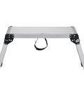 Foldable Aluminum Work Platform 30 by 12 by 20 Inches, Heavy Duty Stool Ladder With 330 Lb Load Capacity, Non Slip Feet, Perfect For Vehicle Washing, Cleaning, Painting, Decorating, And Home Projects, folded side view