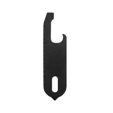 Ultra Slim Stainless Steel Multi Tool V2 With Titanium Coating Pocket EDC Gear, side view, black, everyday carry, bottle opener