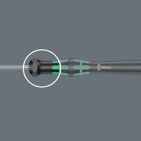 Go-To Kraftform Micro 2054 Hex Drive Electronics Precision Screwdriver ergonomic handle and blade detail