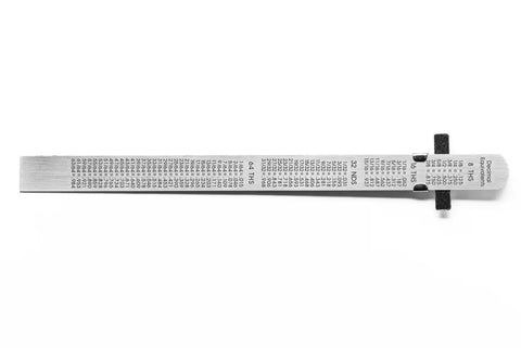 6 Inch Machinist Pocket Rule With 32nds And 64ths, Decimal Equivalents Chart, Premium Stainless Steel, Flexible, Durable Tool For Pros And DIYers In The Shop. shown with pocket clip