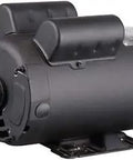 5 HP Air Compressor Motor With 3450 RPM, 60 Hz, 208-230V, Single Phase, 56 Frame, Five-Eighth Inch Shaft in black housing