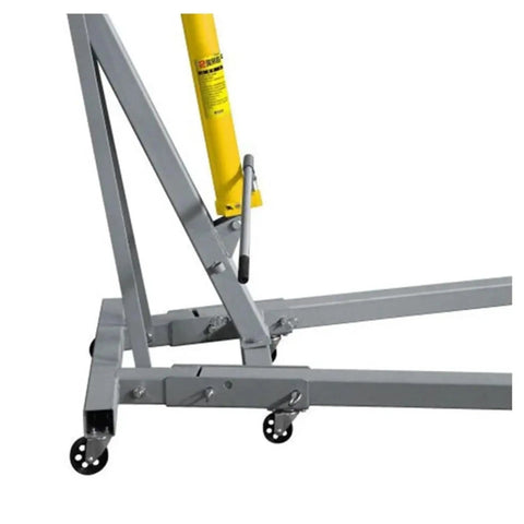 Heavy Duty 2 Ton Hydraulic Engine Hoist And Foldable Shop Crane With Hand Pump showing hydraulic pump and frame detail.