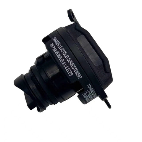 Gas Cap Filler For VW Jetta GTI Golf Beetle MK5 MK6 And Audi A3 S3 OE 5C0201550B Replacement Fuel Tank Cap, black, side view