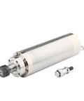 Heavy Duty 2.2Kw Cnc Spindle Motor Featuring Er20 Collet And Liquid Cooled Sleeve with a close-up view of collet attachment.