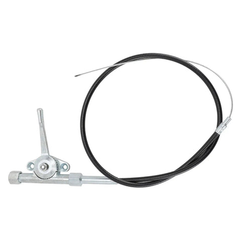 Rock Solid Compactor Throttle Cable Assembly 56035046 with steel lever and black cable for heavy duty machinery use