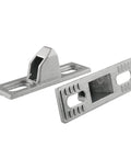 Sliding Glass Door Keeper Set, 2 Pieces With 4 Screws, Die Cast Zinc Chrome Plated, Corrosion Resistant And Durable, Friction Base Bumps