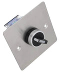 Built Like A Tank Stainless Steel Three Position Selector Switch Panel for Heavy Duty Industrial use with a rotary dial.