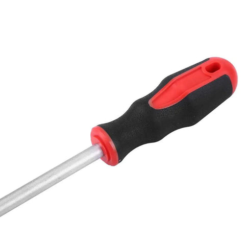 Close-up of the non-slip handle on the Beefy Heavy Duty Steel Tire Spoon Tool For Cars And Motorcycles, Chrome Vanadium Build, Rim Protector