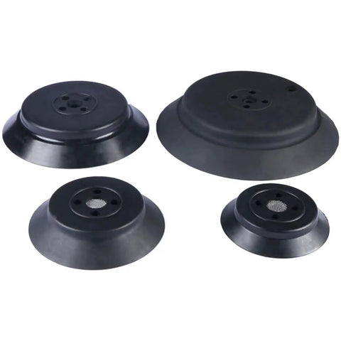 Heavy Duty Pfg 25n Rubber Suction Cup Chuck for Pa Pneumatic Manipulator, four rubber pads with different sizes and hole patterns.