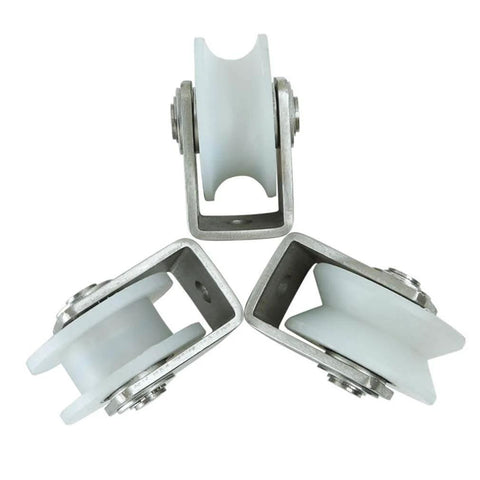 Heavy Duty Nylon Sliding Track Roller With 304 Stainless Steel Bracket And Bearing And Directional Pulley for industrial use