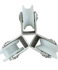Heavy Duty Nylon Caster Wheel With Groove Sliding Track Roller Directional Pulley 201 Stainless Steel Bearing for Industrial Use